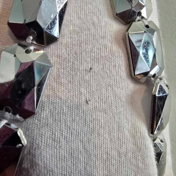 Tory Burch White Scoop Neck Tank Top with Embellished Silver Gems - Picture 10 of 10